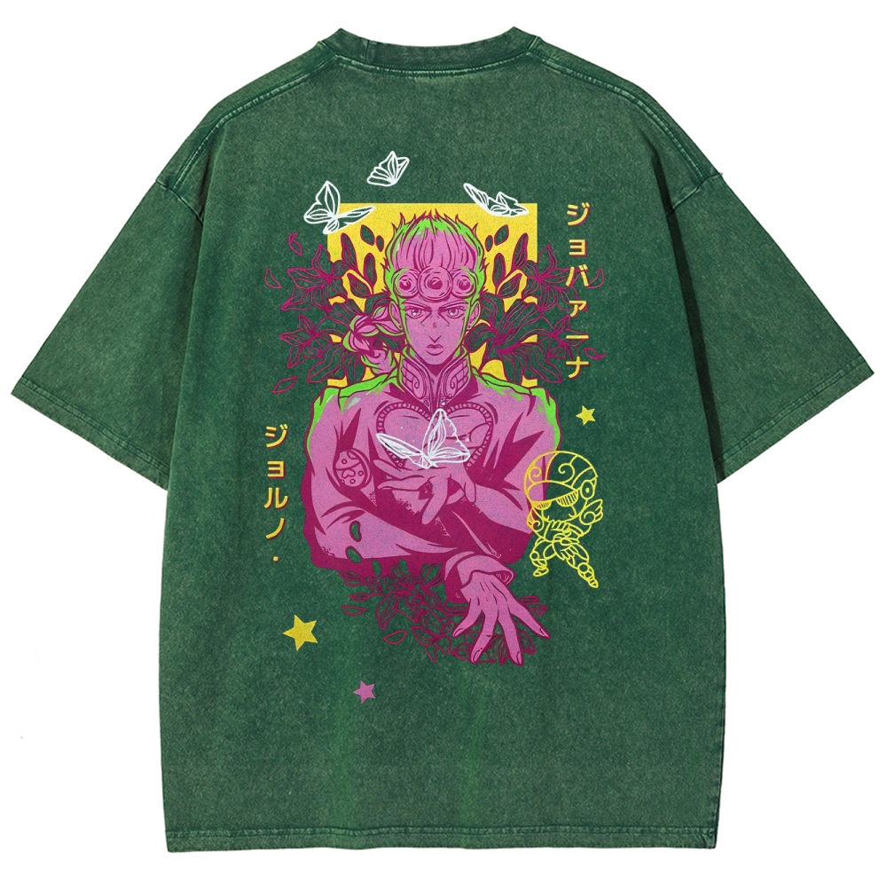 JoJo's Bizarre Adventure Unisex Fit Washed T-Shirt  250207204
