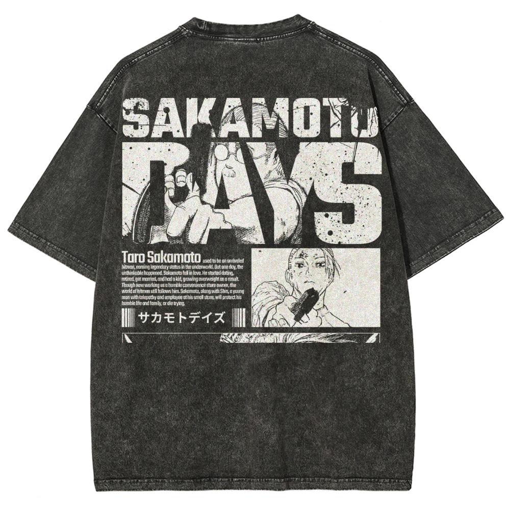 Sakamoto days Unisex Fit Washed T-Shirt 2502009424