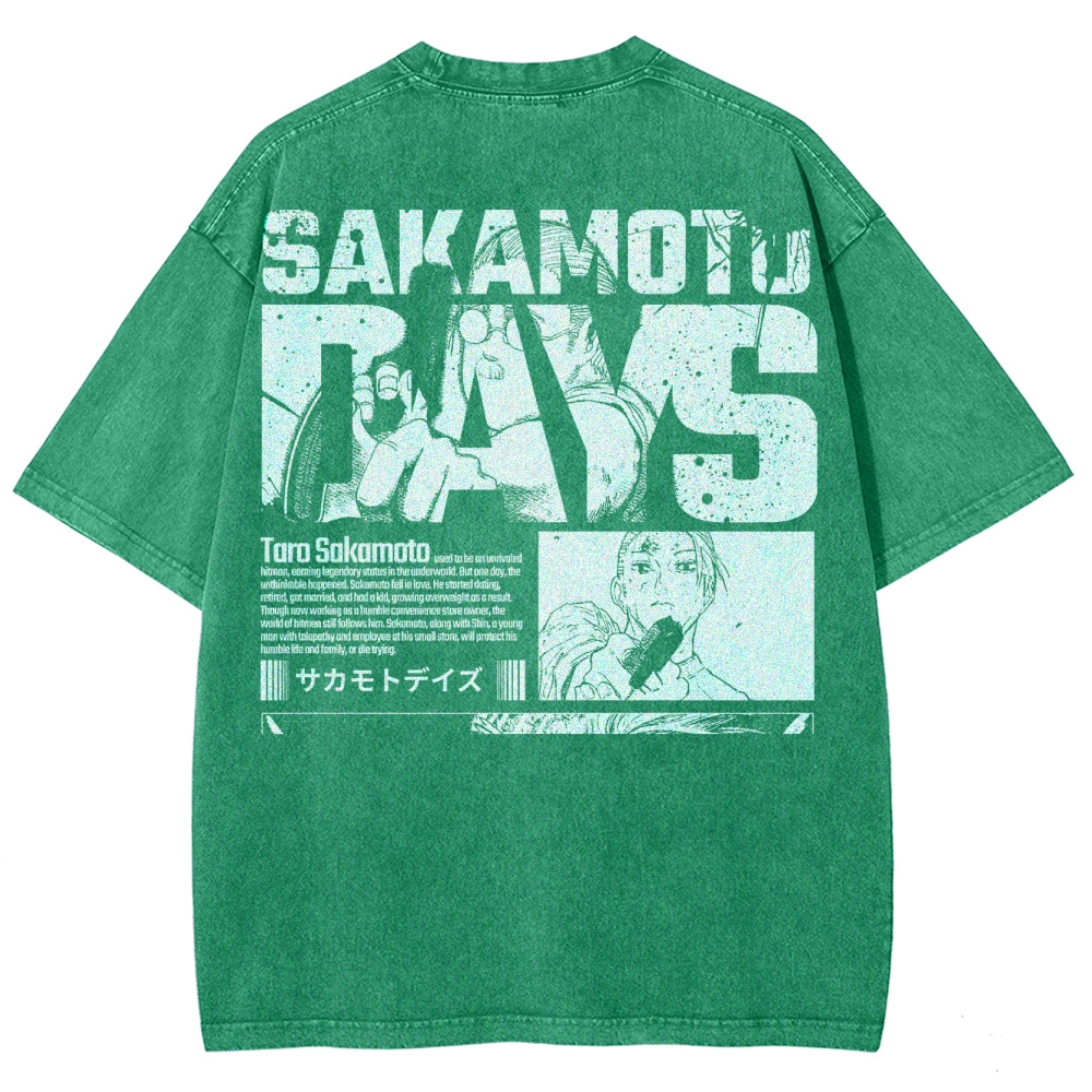 Sakamoto days Unisex Fit Washed T-Shirt 2502009424