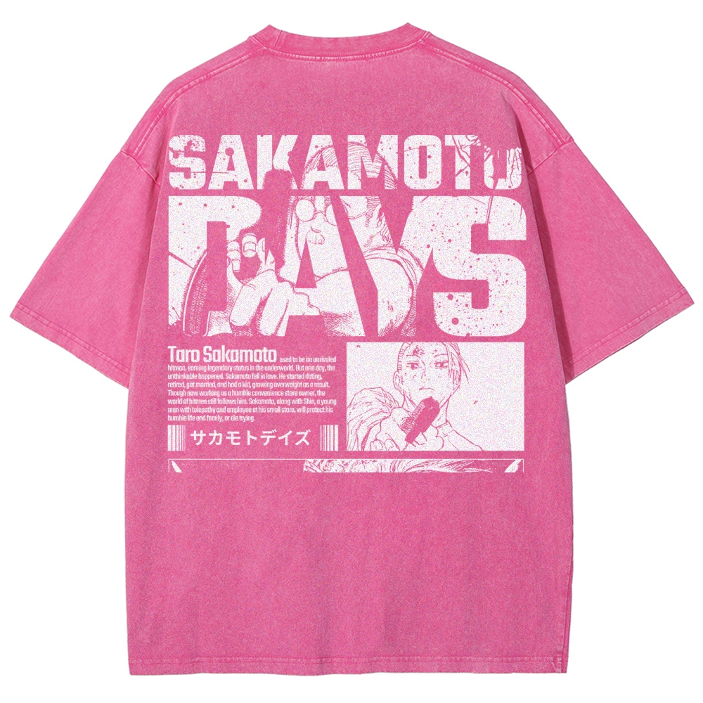 Sakamoto days Unisex Fit Washed T-Shirt 2502009424