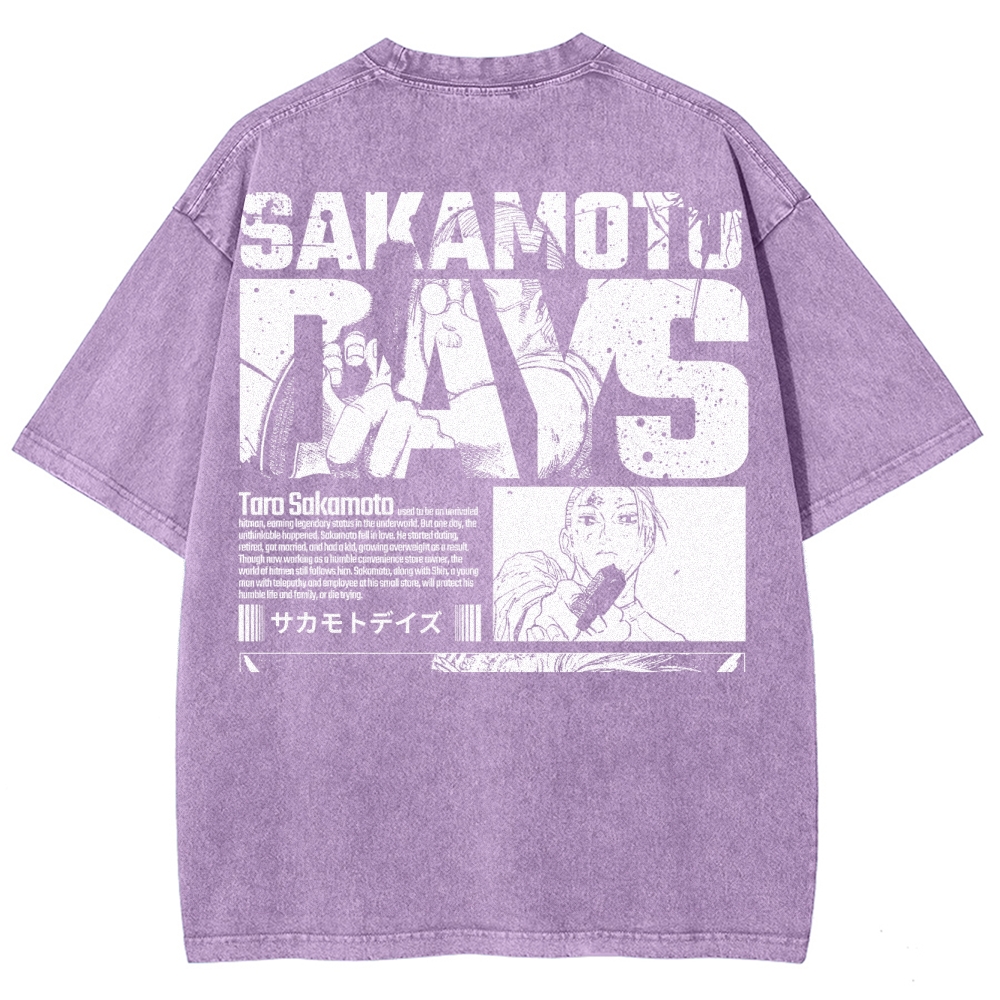 Sakamoto days Unisex Fit Washed T-Shirt 2502009424