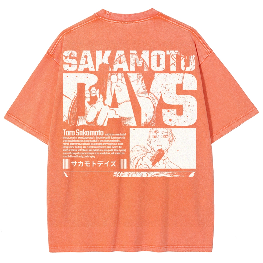 Sakamoto days Unisex Fit Washed T-Shirt 2502009424