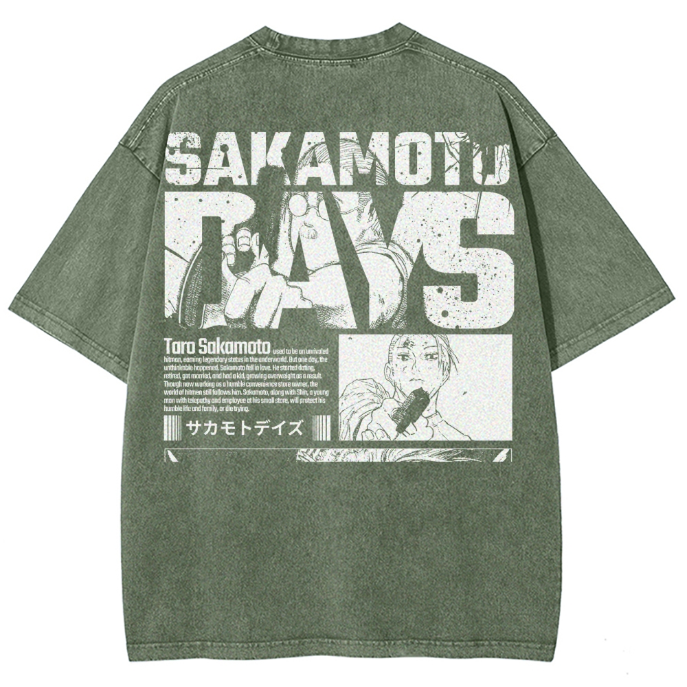 Sakamoto days Unisex Fit Washed T-Shirt 2502009424