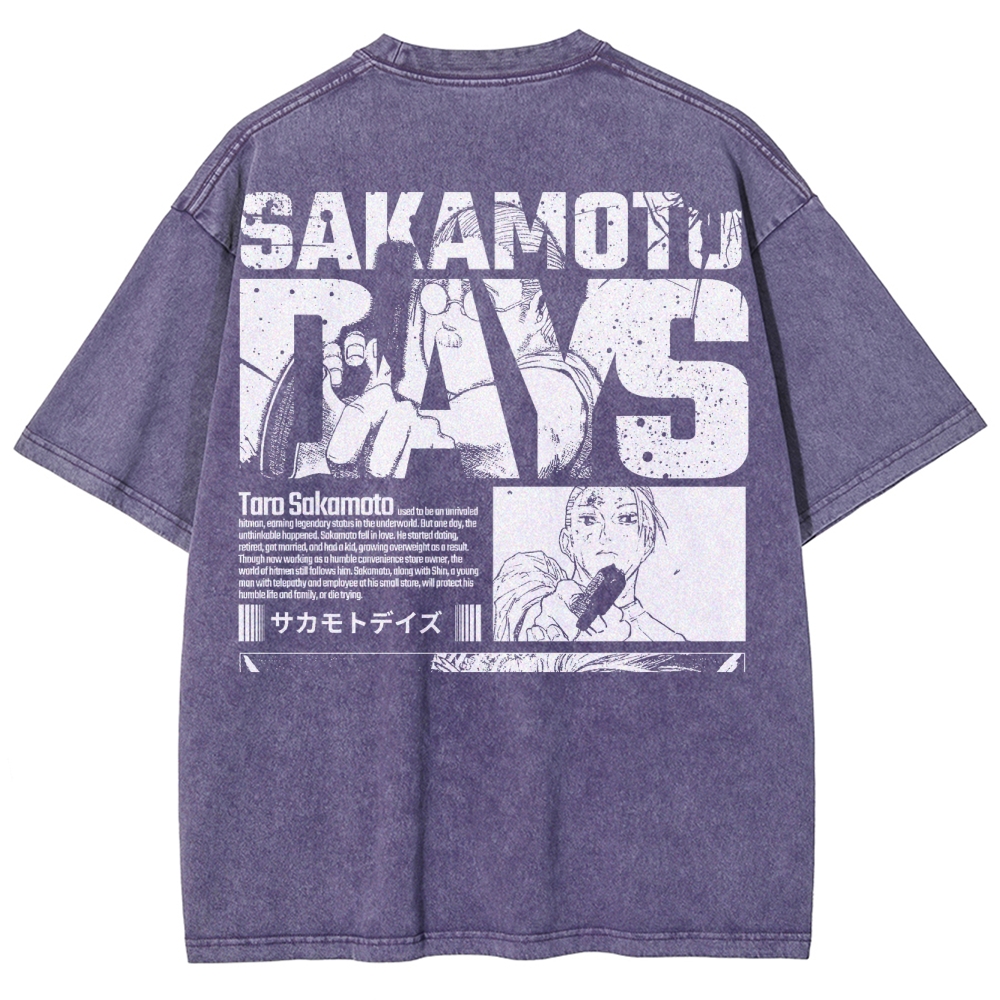 Sakamoto days Unisex Fit Washed T-Shirt 2502009424