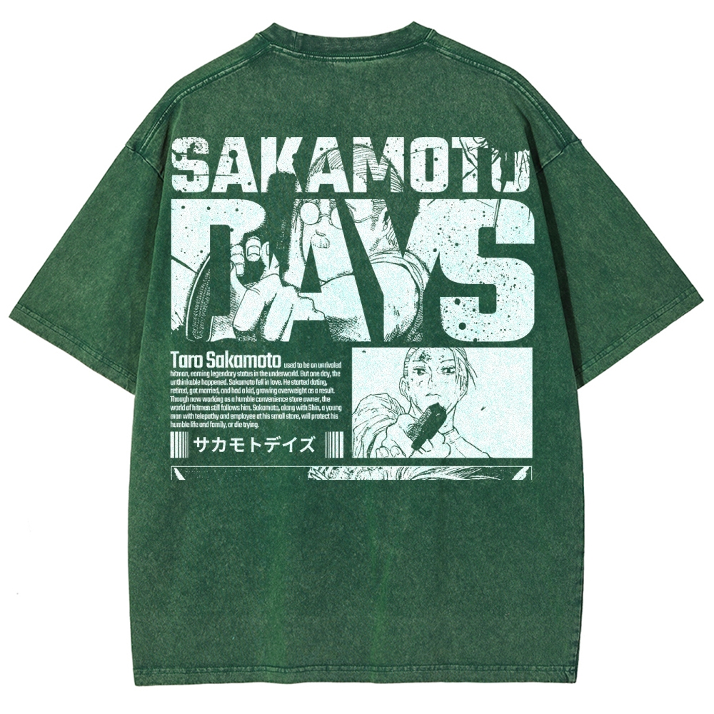 Sakamoto days Unisex Fit Washed T-Shirt 2502009424