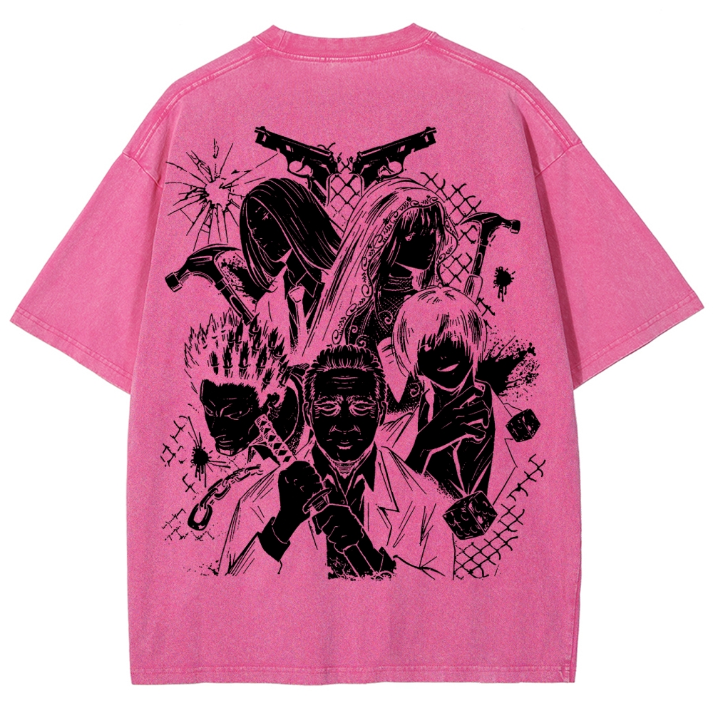 Sakamoto days Unisex Fit Washed T-Shirt 2502009429