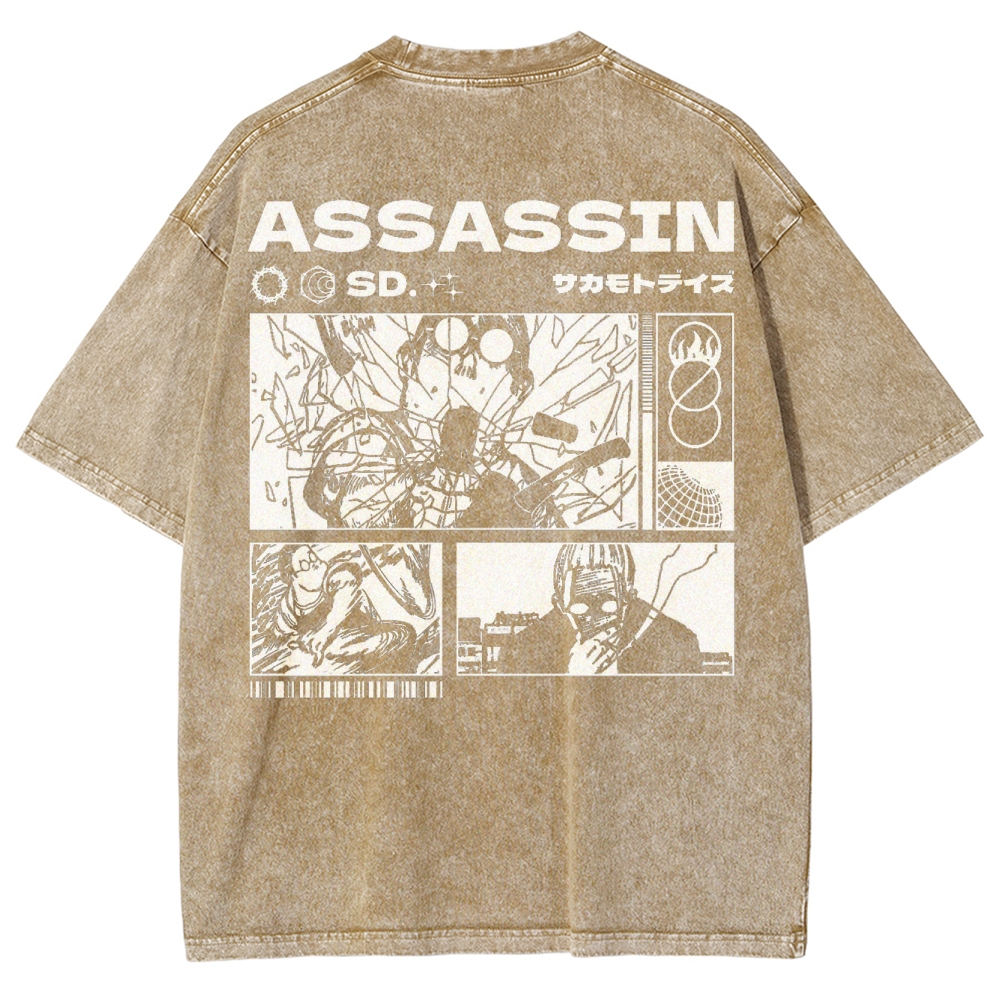 Sakamoto days Unisex Fit Washed T-Shirt 2502009431