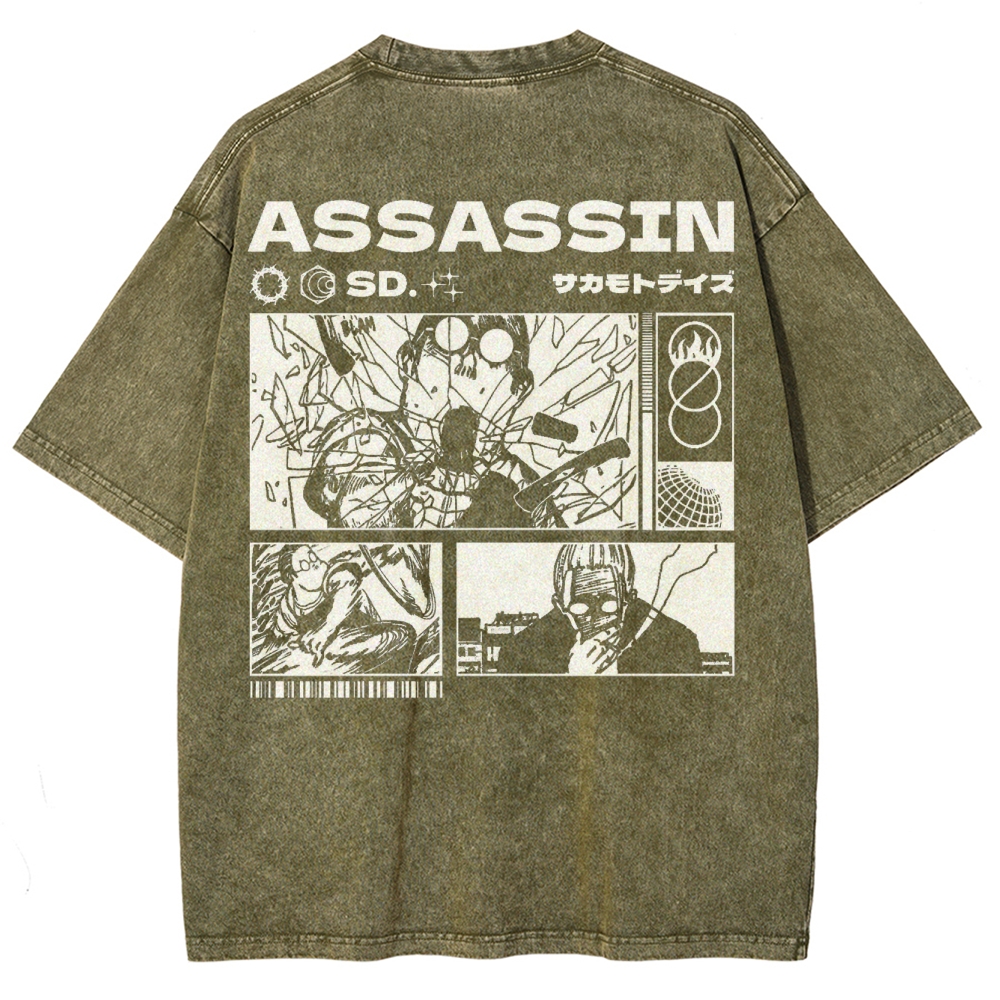 Sakamoto days Unisex Fit Washed T-Shirt 2502009431