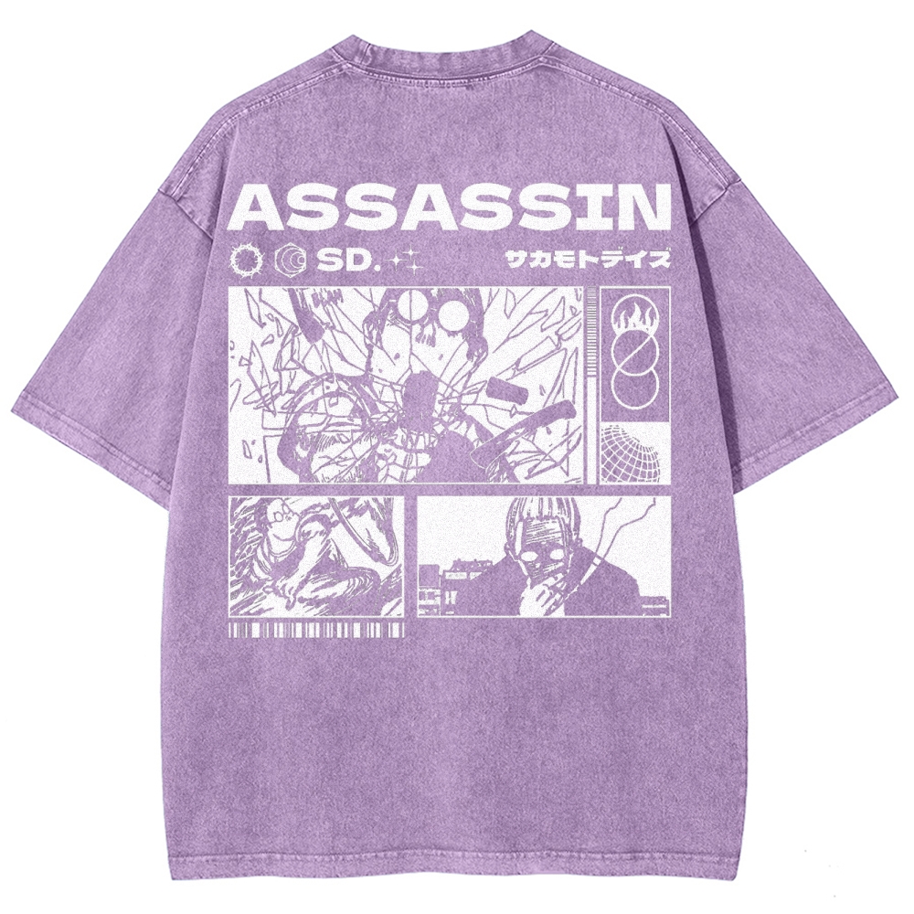 Sakamoto days Unisex Fit Washed T-Shirt 2502009431