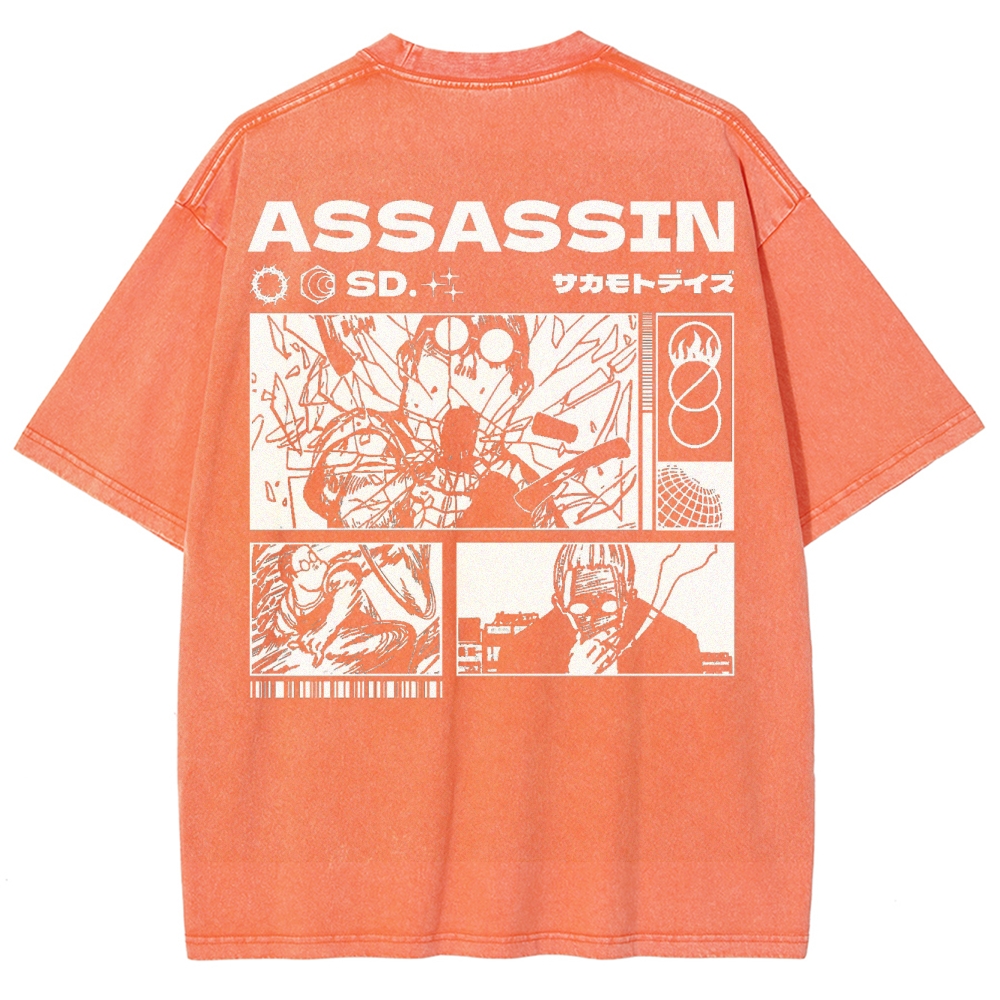 Sakamoto days Unisex Fit Washed T-Shirt 2502009431