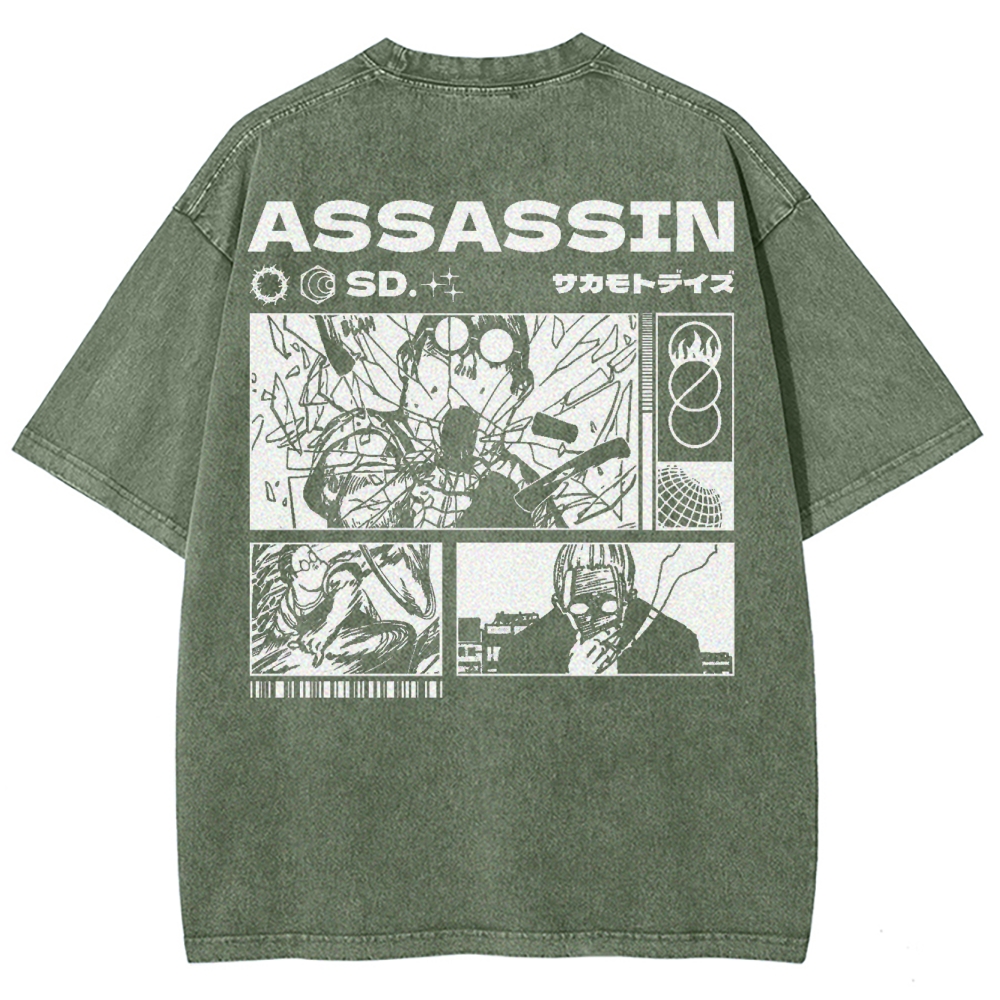 Sakamoto days Unisex Fit Washed T-Shirt 2502009431