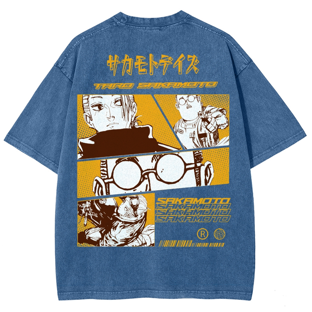 Sakamoto days Unisex Fit Washed T-Shirt 2502009432