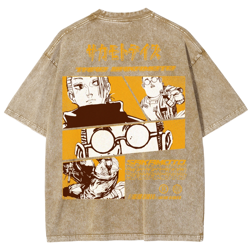 Sakamoto days Unisex Fit Washed T-Shirt 2502009432
