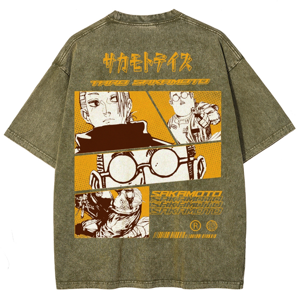Sakamoto days Unisex Fit Washed T-Shirt 2502009432