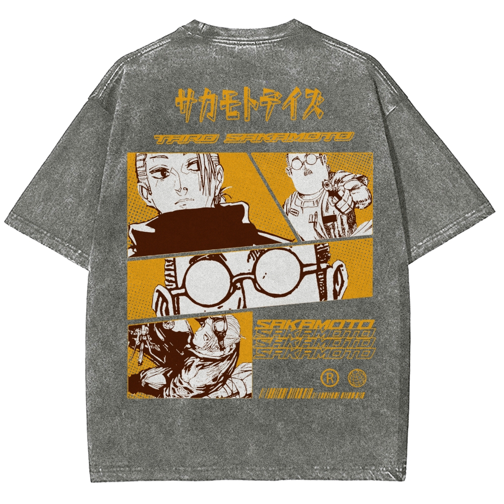 Sakamoto days Unisex Fit Washed T-Shirt 2502009432