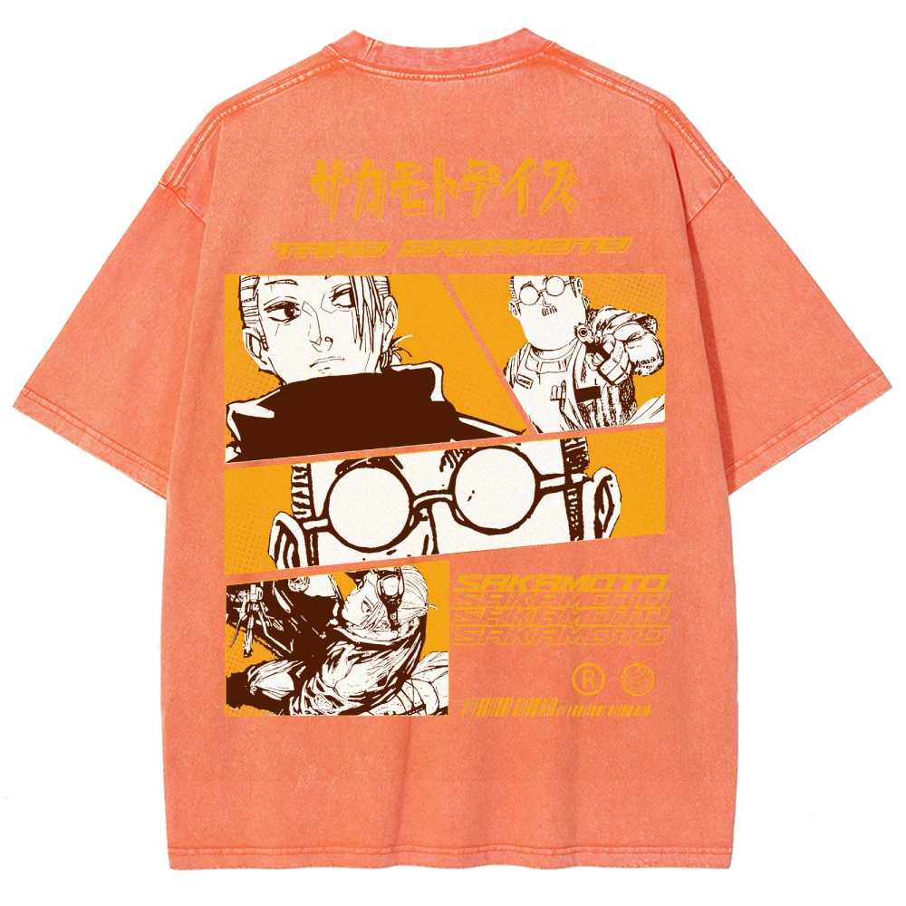 Sakamoto days Unisex Fit Washed T-Shirt 2502009432
