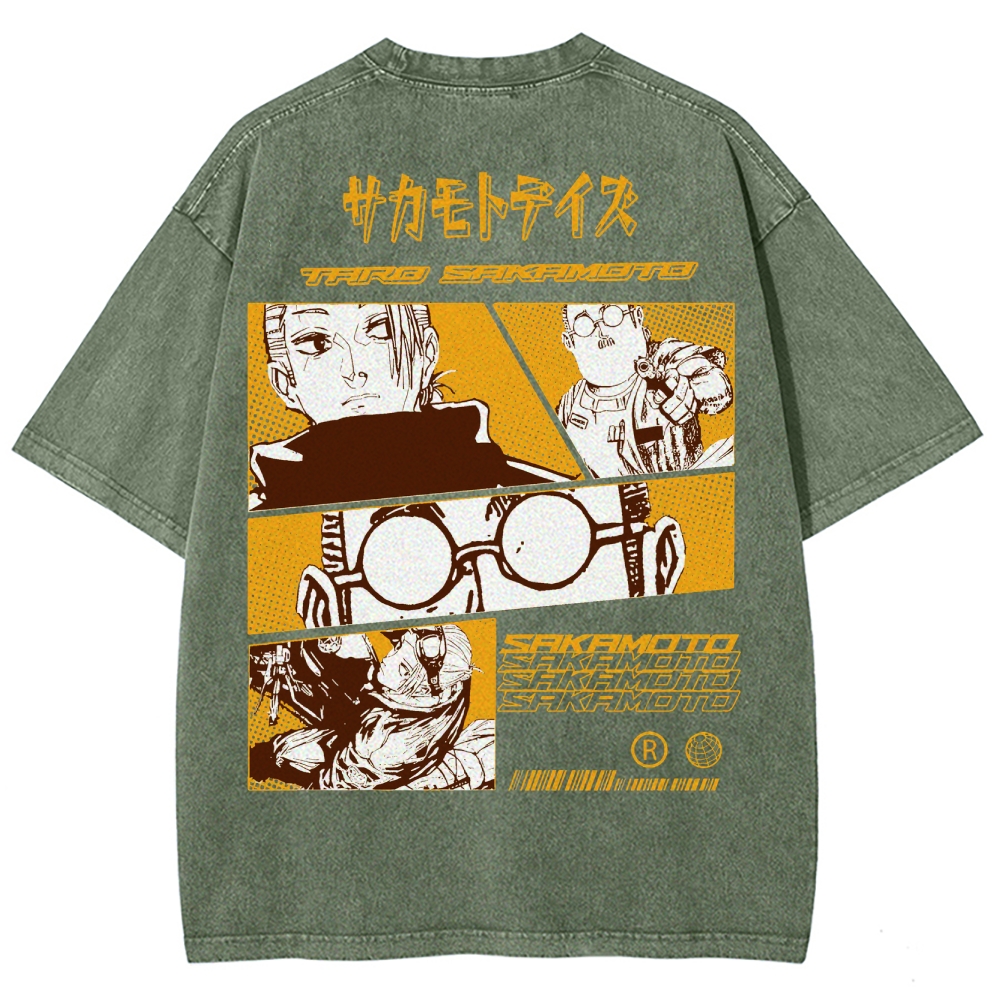 Sakamoto days Unisex Fit Washed T-Shirt 2502009432