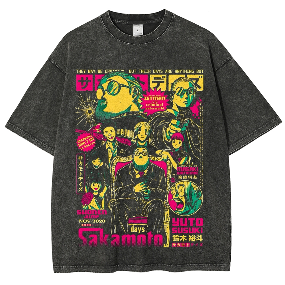 Sakamoto days Unisex Fit Washed T-Shirt 2502009442