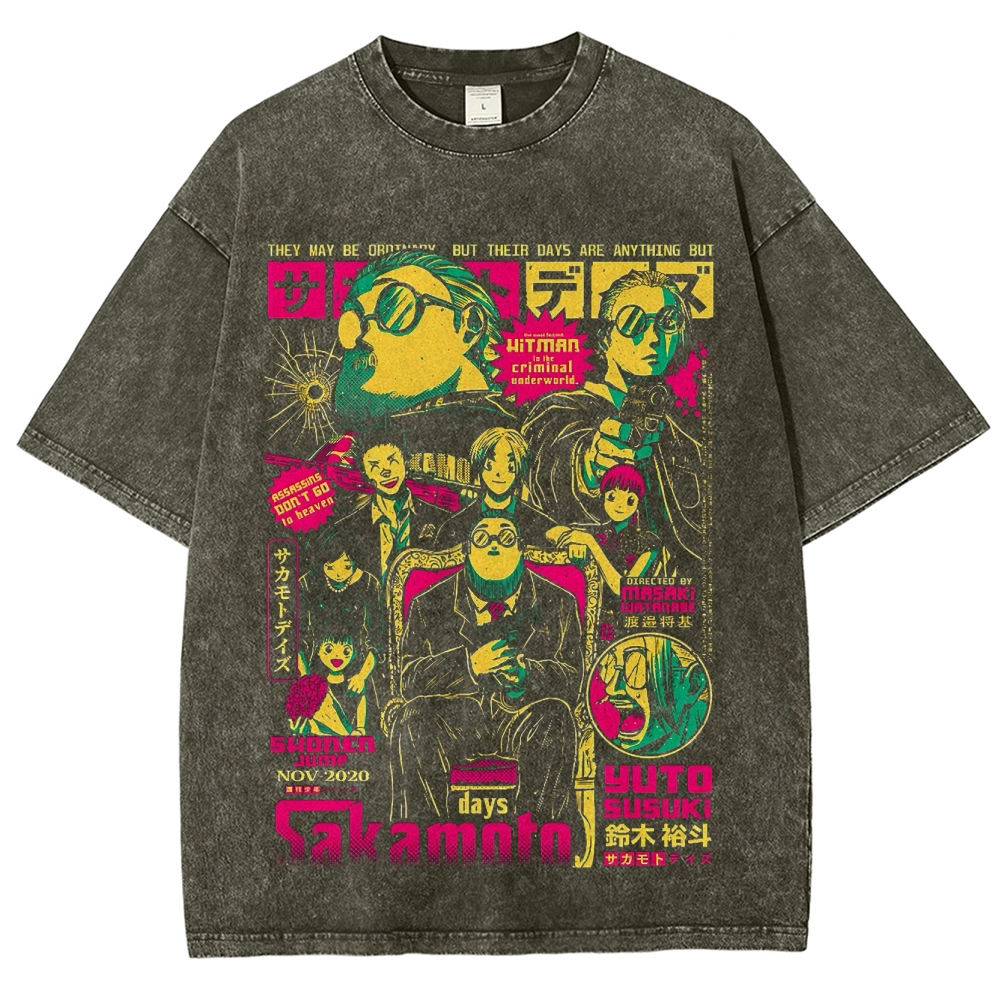 Sakamoto days Unisex Fit Washed T-Shirt 2502009442