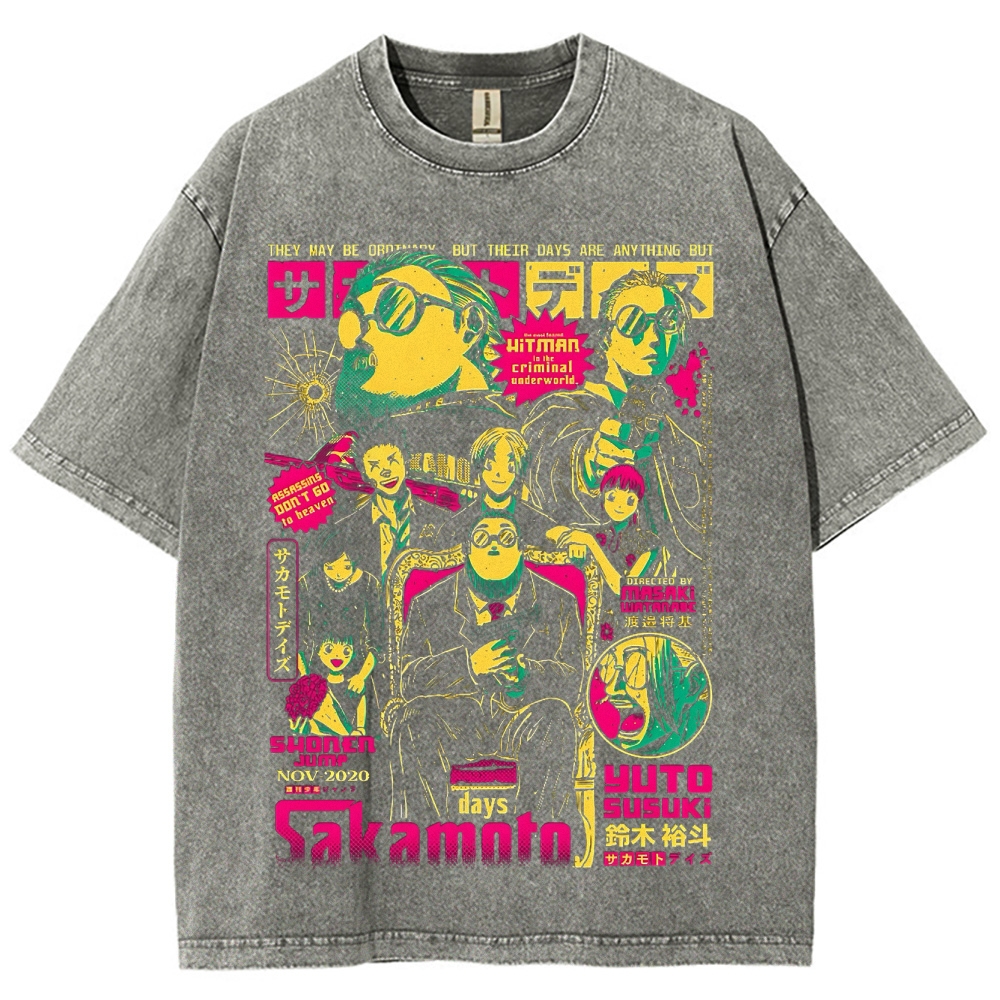 Sakamoto days Unisex Fit Washed T-Shirt 2502009442