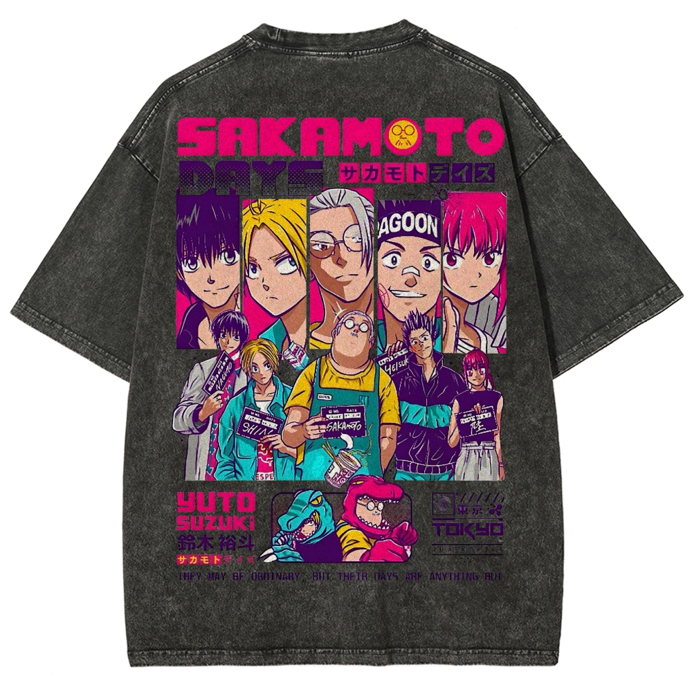 Sakamoto days Unisex Fit Washed T-Shirt 2502009444