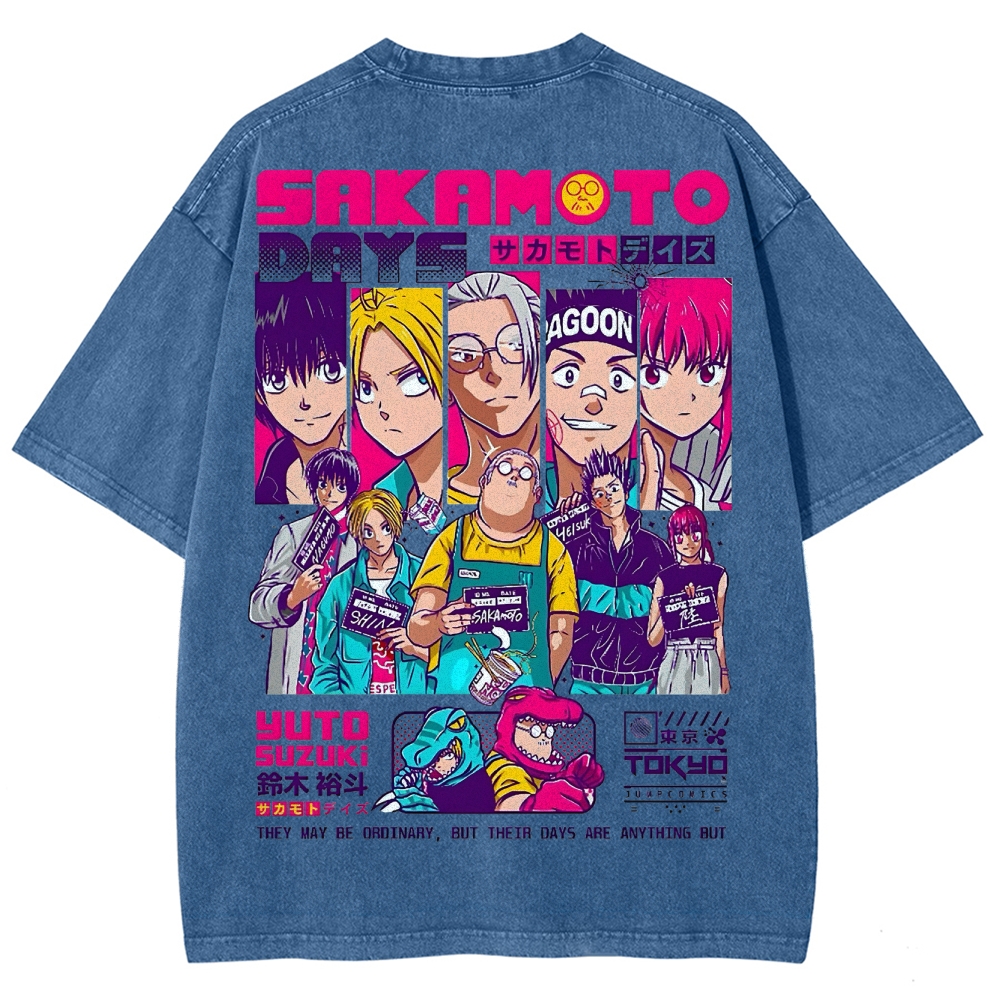 Sakamoto days Unisex Fit Washed T-Shirt 2502009444