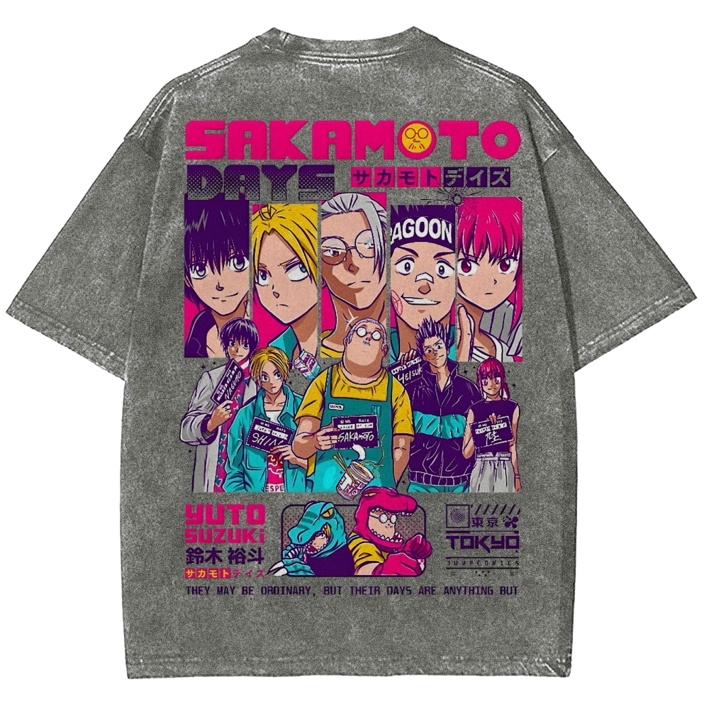 Sakamoto days Unisex Fit Washed T-Shirt 2502009444