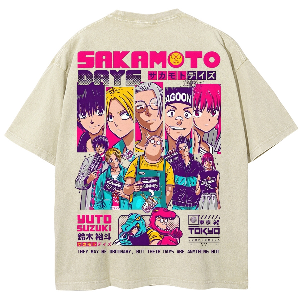Sakamoto days Unisex Fit Washed T-Shirt 2502009444