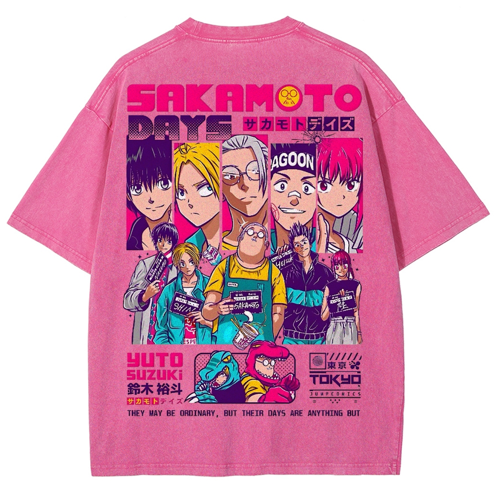 Sakamoto days Unisex Fit Washed T-Shirt 2502009444