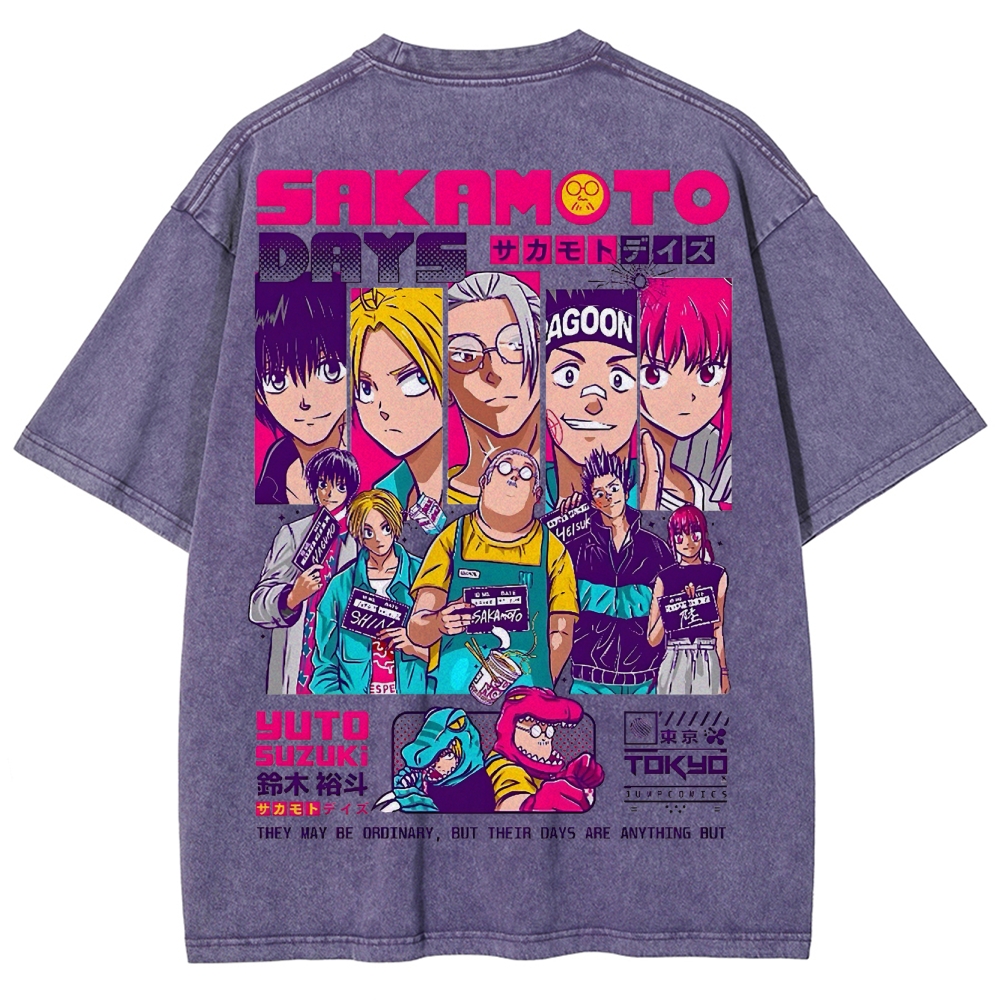 Sakamoto days Unisex Fit Washed T-Shirt 2502009444
