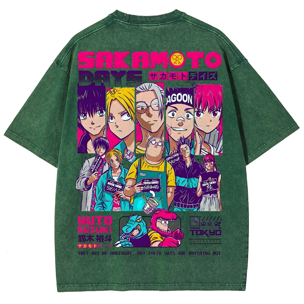 Sakamoto days Unisex Fit Washed T-Shirt 2502009444