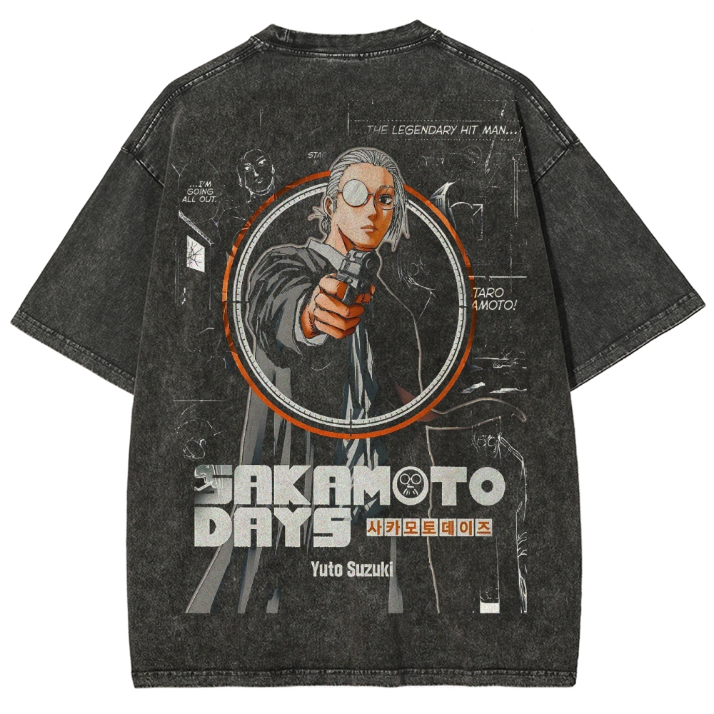 Sakamoto days Unisex Fit Washed T-Shirt 2502009452