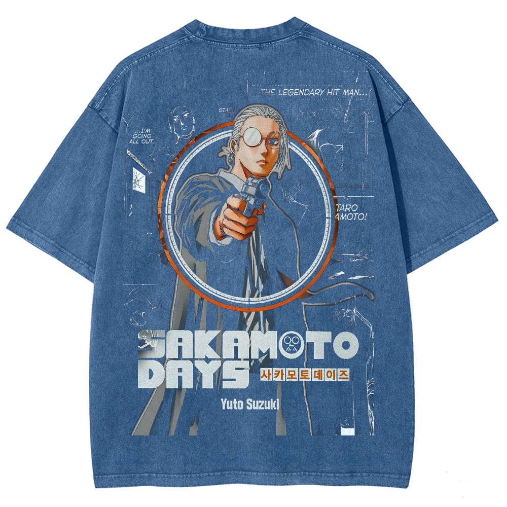 Sakamoto days Unisex Fit Washed T-Shirt 2502009452