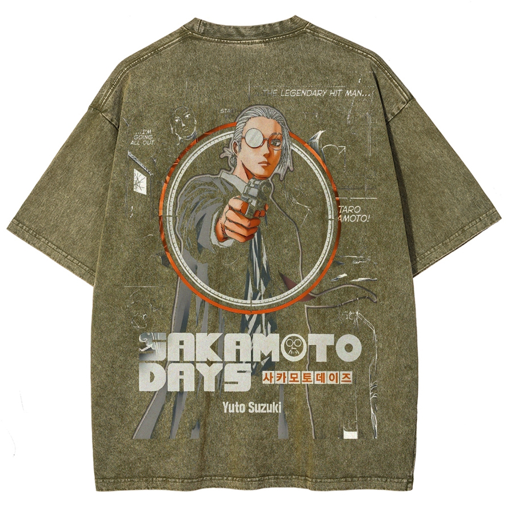 Sakamoto days Unisex Fit Washed T-Shirt 2502009452
