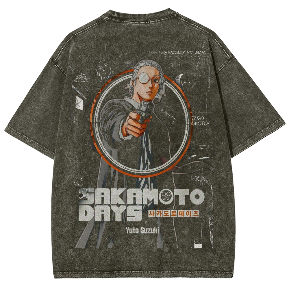 Sakamoto days Unisex Fit Washed T-Shirt 2502009452