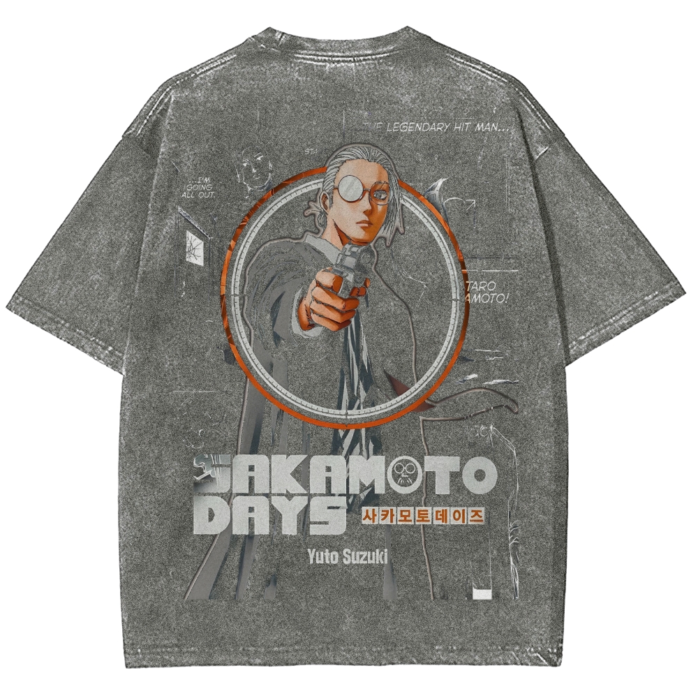 Sakamoto days Unisex Fit Washed T-Shirt 2502009452