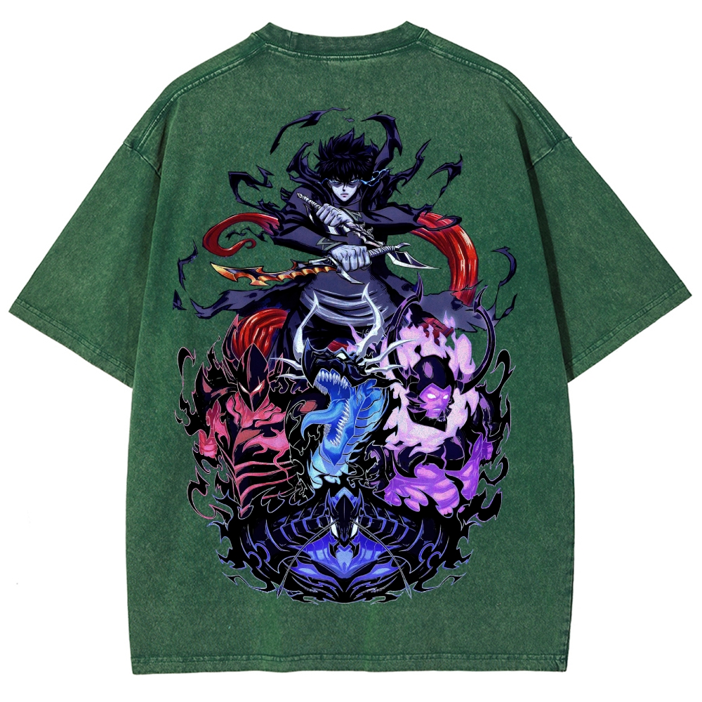 Solo leveling Unisex Fit Washed T-Shirt 2502009647