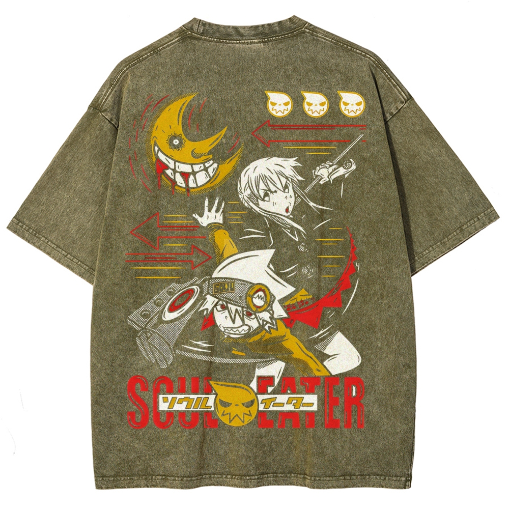 Soul Eater Unisex Fit Washed T-Shirt 2502010316