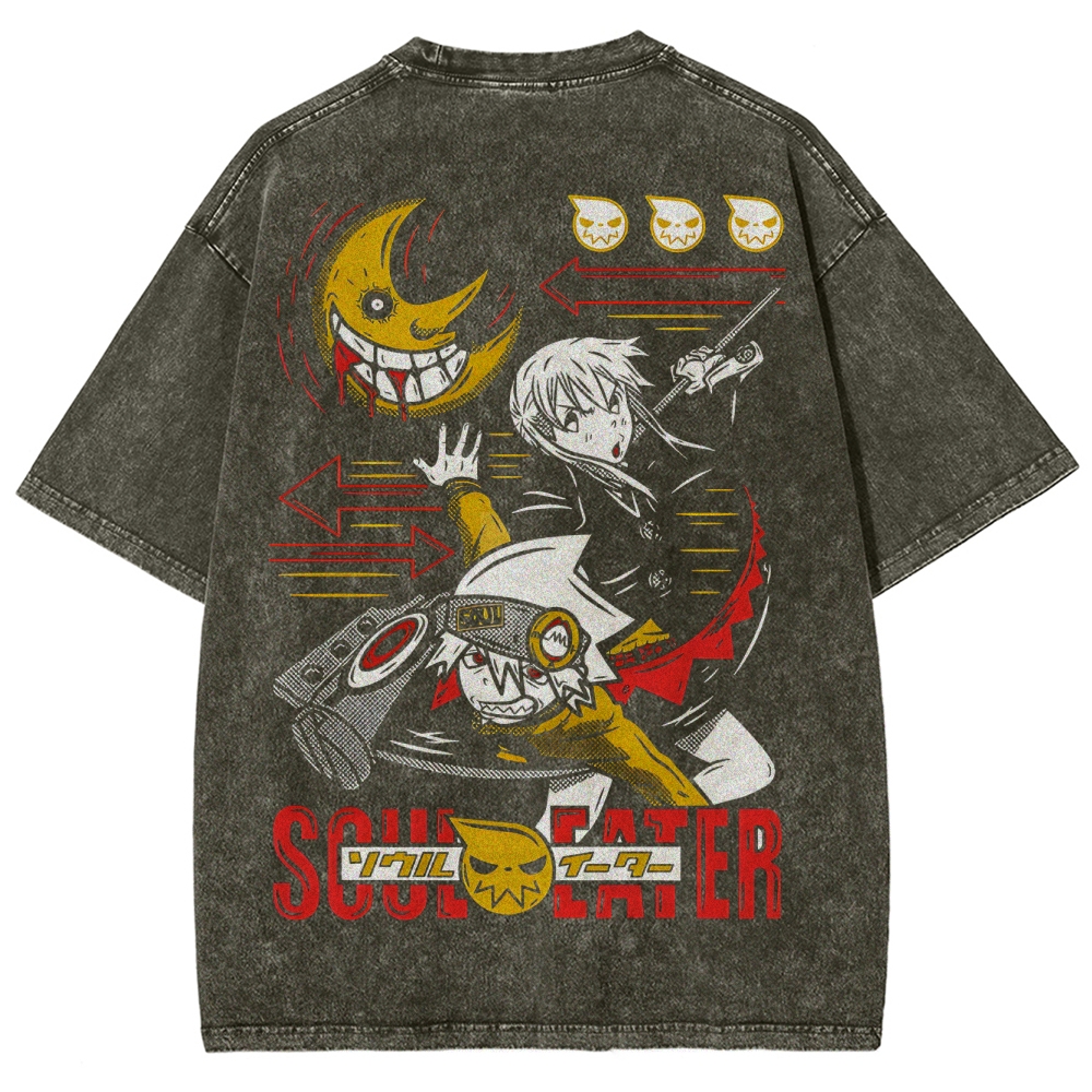  Soul Eater Unisex Fit Washed T-Shirt 2502010316