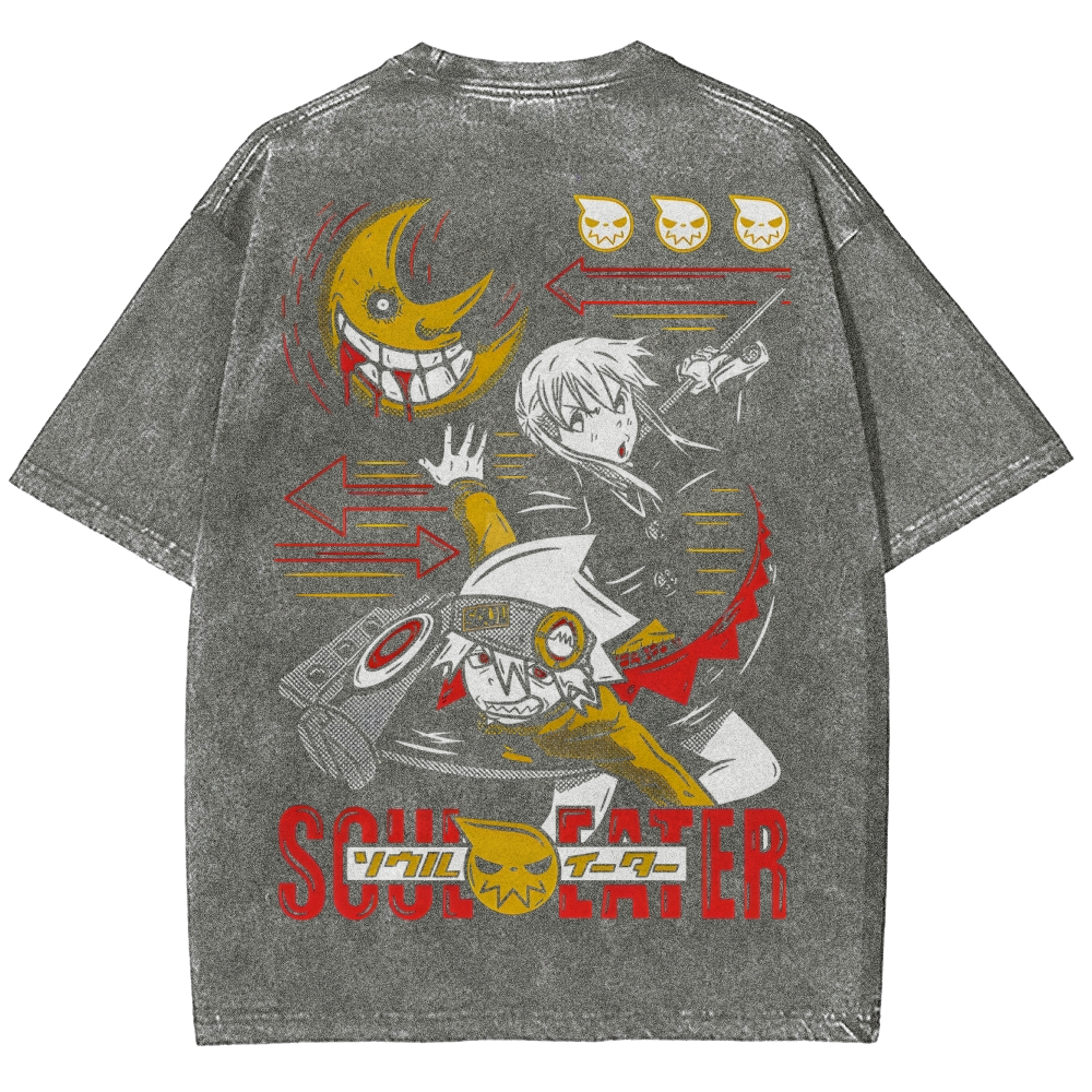  Soul Eater Unisex Fit Washed T-Shirt 2502010316