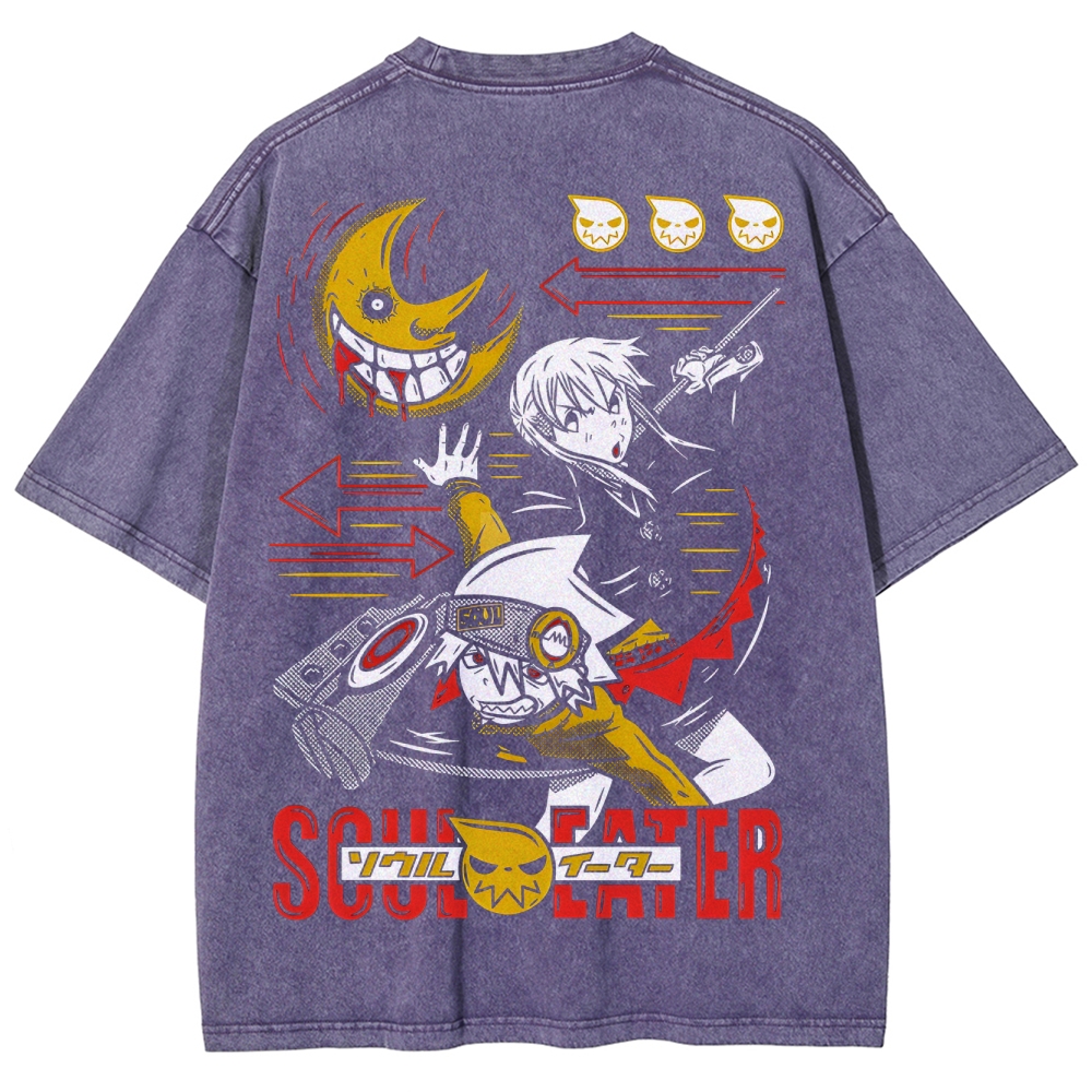  Soul Eater Unisex Fit Washed T-Shirt 2502010316