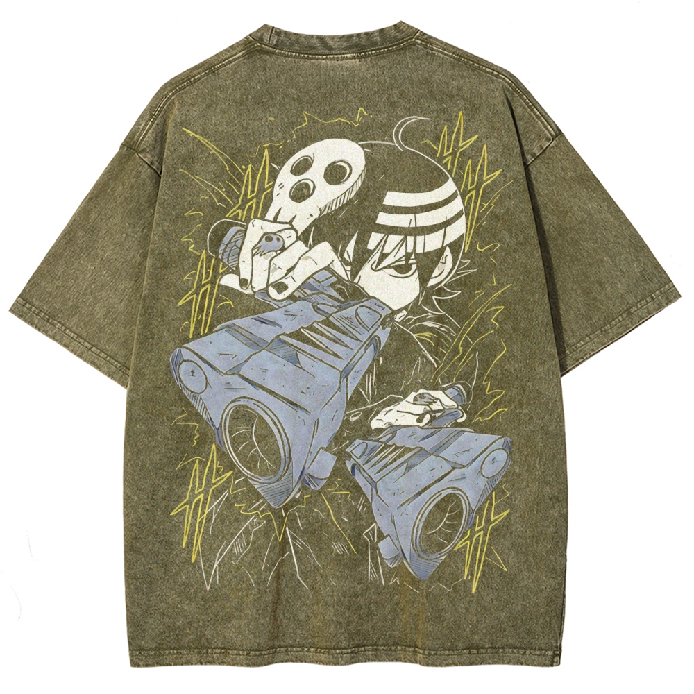  Soul Eater Unisex Fit Washed T-Shirt 2502010327