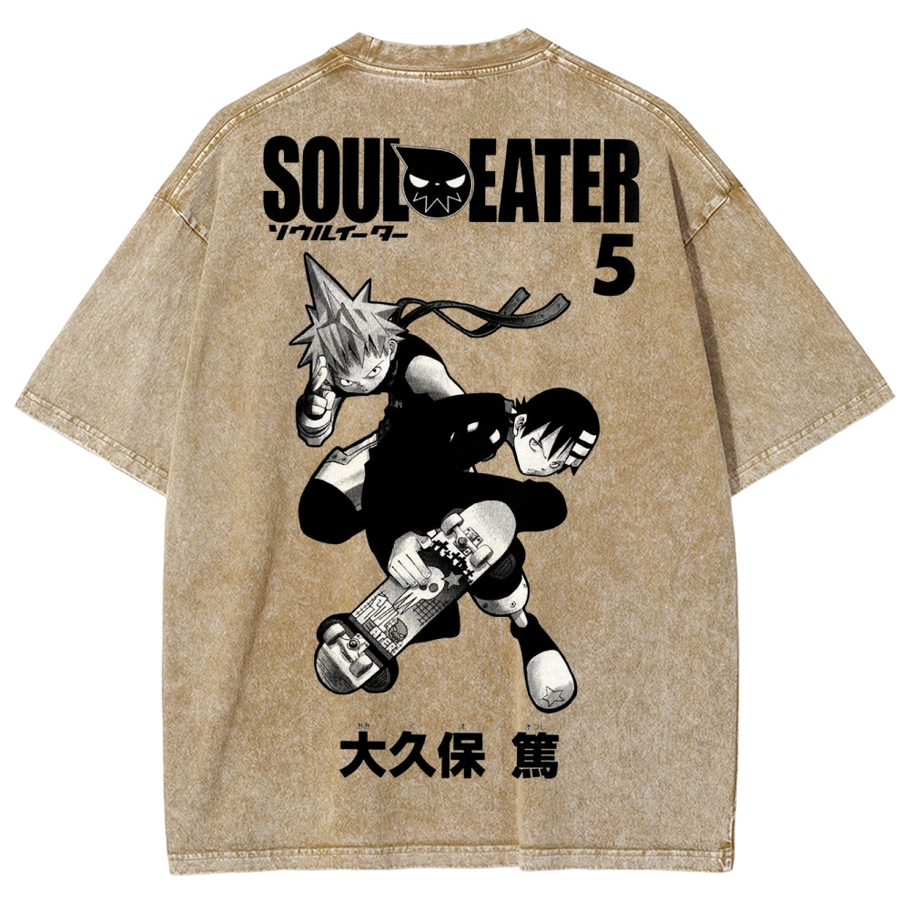 Soul Eater Unisex Fit Washed T-Shirt 2502010413