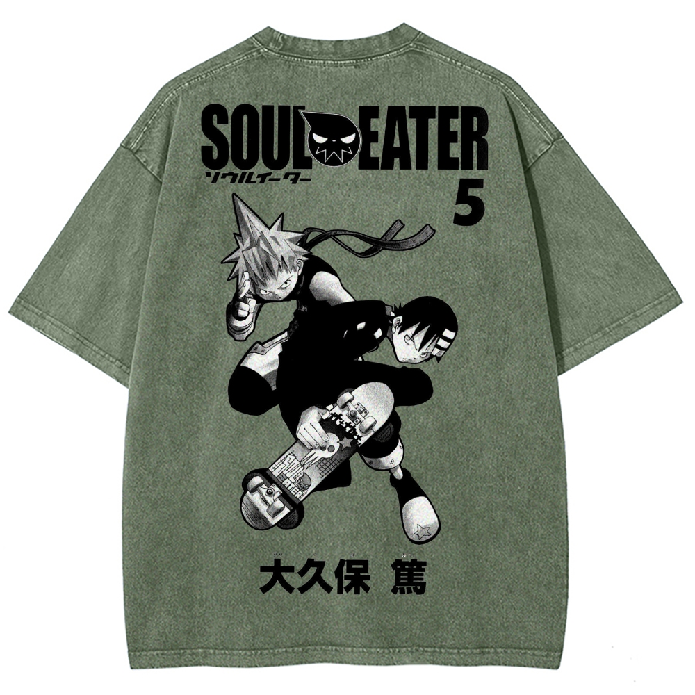 Soul Eater Unisex Fit Washed T-Shirt 2502010413