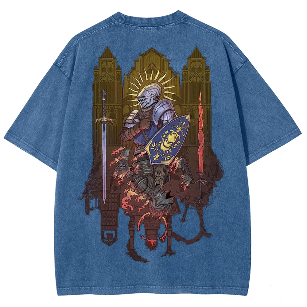 DARK SOULS Unisex Fit Washed T-Shirt 2502011056