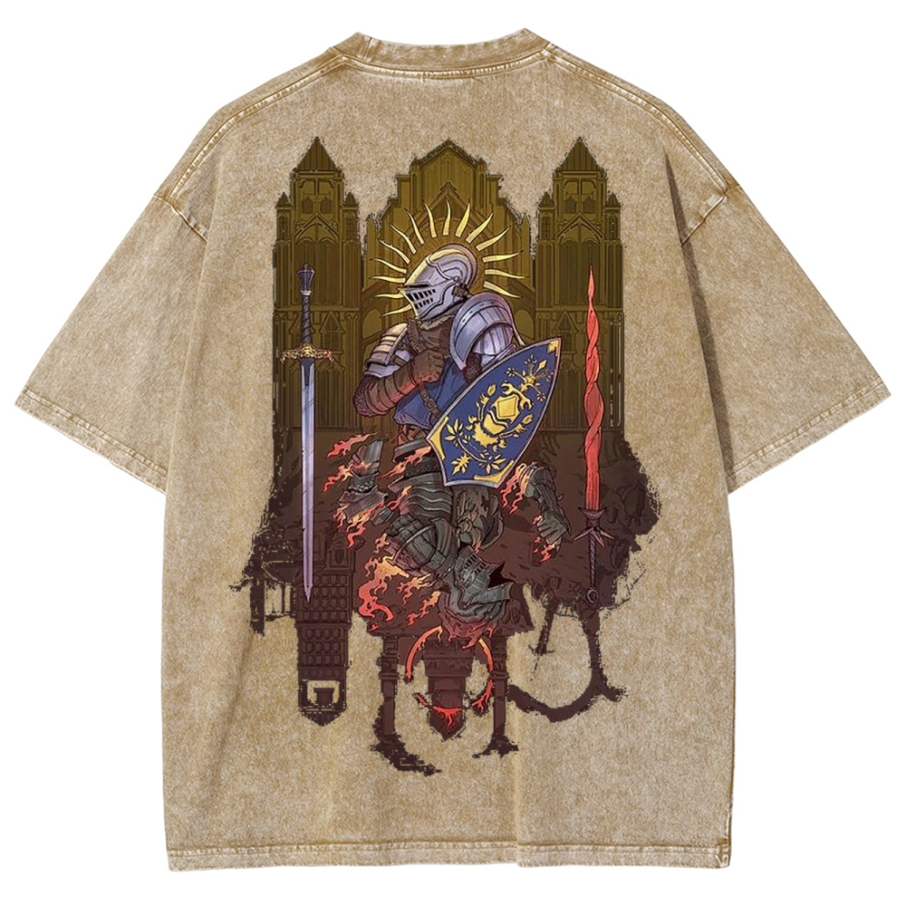 DARK SOULS Unisex Fit Washed T-Shirt 2502011056