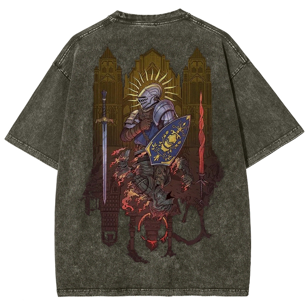 DARK SOULS Unisex Fit Washed T-Shirt 2502011056