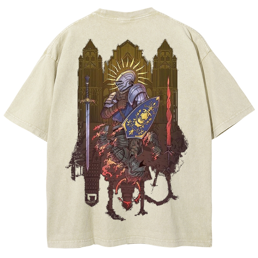 DARK SOULS Unisex Fit Washed T-Shirt 2502011056