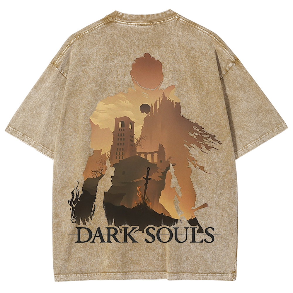 DARK SOULS Unisex Fit Washed T-Shirt 2502011085
