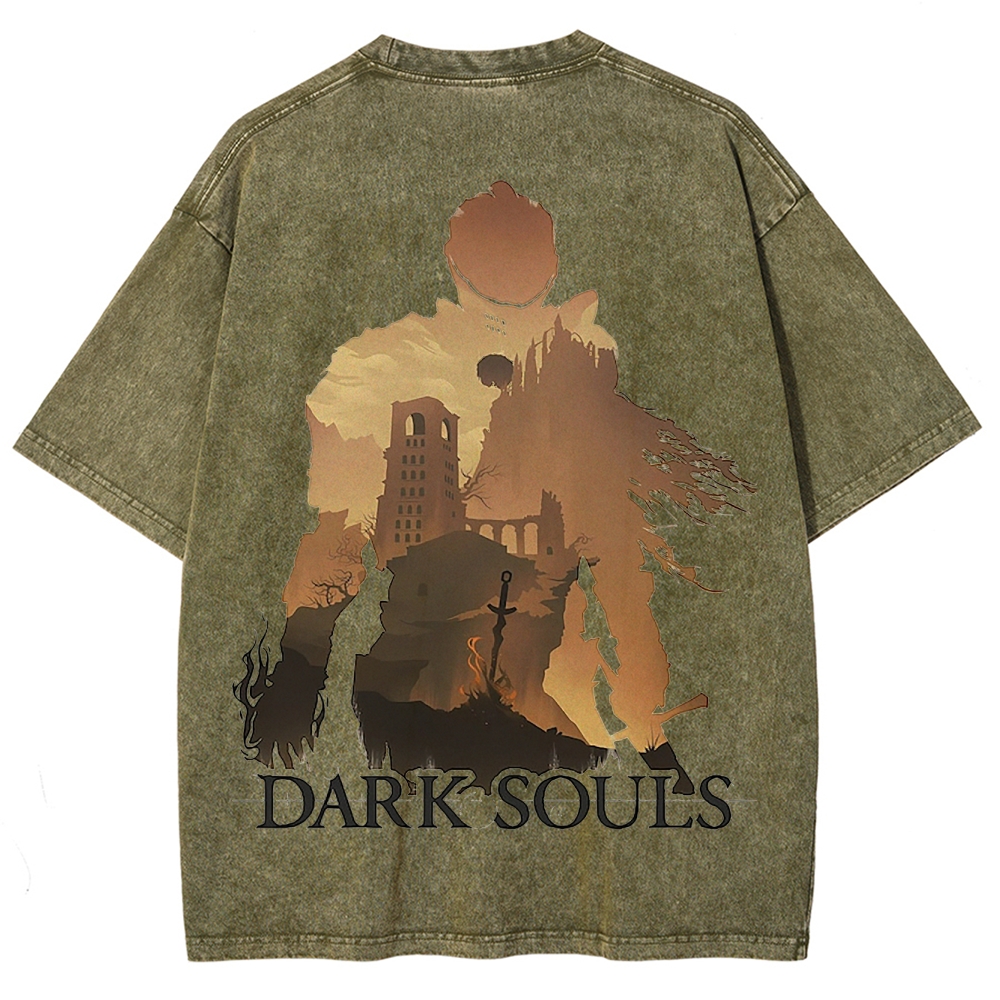 DARK SOULS Unisex Fit Washed T-Shirt 2502011085
